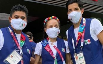 Gabriel Mezquitán, Mónica Rodríguez y Kevin Aguilar en Juegos Paralímpicos de Tokio 2020 / Cortesía