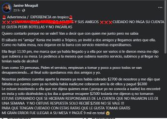 La joven vivió una terrible experiencia en el antro