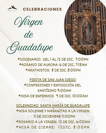 La Basílica de Guadalupe de Monterrey dio a conocer en sus redes sociales las actividades. | Facebook