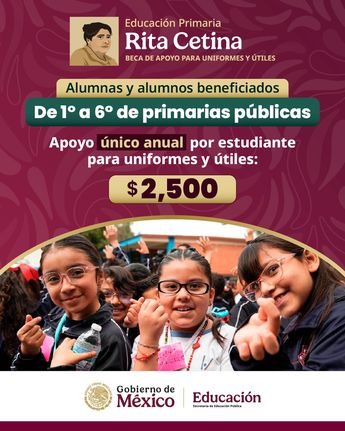 En 2026 se otorgarán un monto adicional para útiles y uniforme escolar. | Gobierno de México