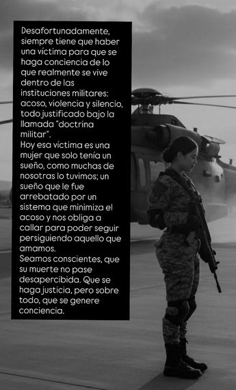 Piden justicia para Stephany y un alto al acoso en las instituciones militares / Especial