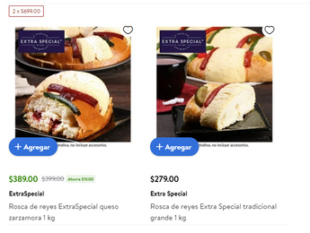 Rosca de reyes en promoción Walmart 2024
