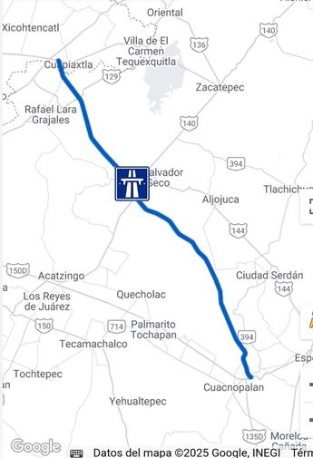 Esta es la ruta de la autopista Cuapiaxtla-Cuesta Blanca-Cuacnopalan / Especial