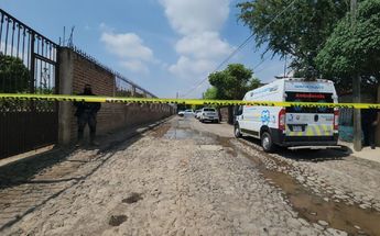 Zona acordonada donde mataron al comisario de Tizapán / Especial