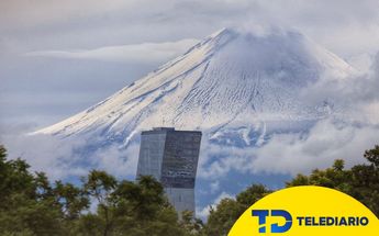 Así se ve el Popocatépetl nevado HOY 23 de noviembre desde Fiscalía de Puebla / Andrés Lobato