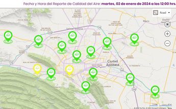 Calidad del aire a las 12:00 horas en Monterrey | Cortesía