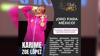 El Club de Oro, Escuela de Gimnasia Rítmica en Veracruz dedicó un emotivo mensaje a su campeona | Facebook Club de Oro, Escuela de Gimnasia Rítmica