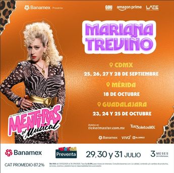 Preventa de Mentiras, El Musical con Mariana Treviño | Facebook Mentiras