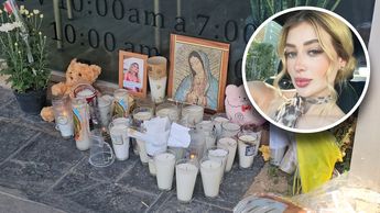 Ofrenda dejada fuera del lugar donde Valeria Márquez fue asesinada | Telediario