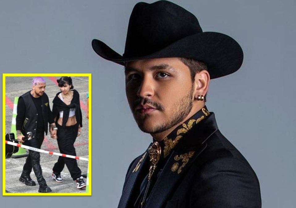Captan a Christian Nodal tomado de la mano de la rapera Cazzu