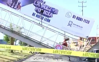 Reportan múltiples accidentes tras caída de puente peatonal en San Nicolás