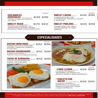 Cafetería con robot mesero en Monterrey menú