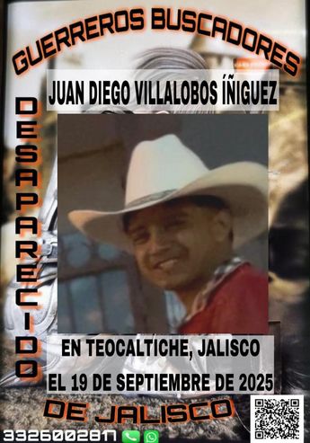 Ficha de búsqueda de Juan Diego Villalobos por parte de colectivos | Guerreros Buscadores de Jalisco