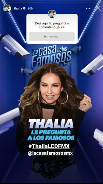 Historia que publicó Thalia en su cuenta de Instagram.