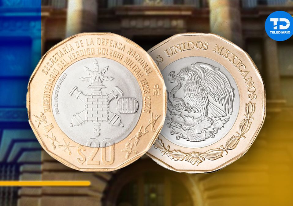 Moneda de 20 pesos conmemorativa por el Heroico Colegio Militar/ Antonio Texta