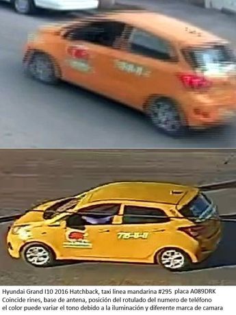 El taxi había sido visto en escenas de robo en el centro de Torreón.