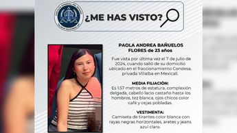 Ficha de búsqueda de Paola Andrea Bañuelos Flores desaparecida en Baja California | Especial