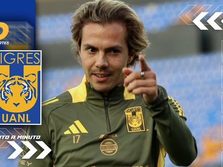 Sebastián Córdova en un entrenamiento con Tigres / Foto: Club Tigres