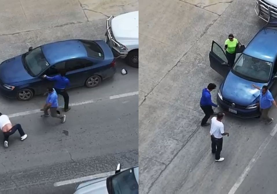En el video captado por TELEDIARIO se aprecia que los dos hombres atacan al padre de familia. | Especial