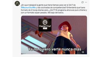 Comentario de usuario de redes sociales sobre MasterChef | Especial