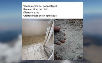 Venden ceniza del Popocatépetl | Facebook