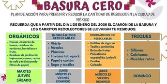 Calendario de basura en CdMx | X