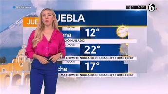 Pronóstico del tiempo para Puebla, con Jessica de Luna - 08 de septiembre de 2022