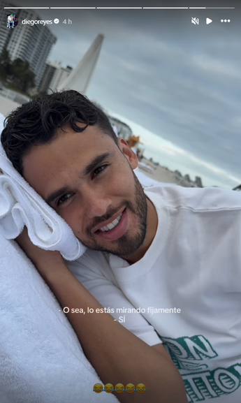 Diego Reyes presume sus vacaciones previo a la pretemporada / Instagram