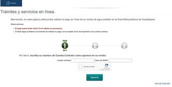 Página de pago del Siapa / TELEDIARIO