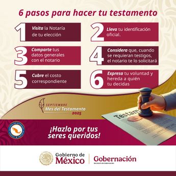 Recomendaciones del Gobierno de México para elaborar un testamento / Cortesía