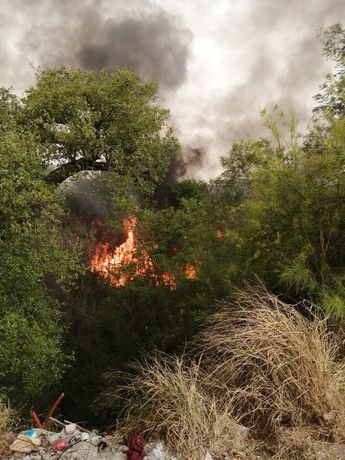 Los fuertes vientos del miércoles provocaron que el fuego se extendiera. | Cortesía