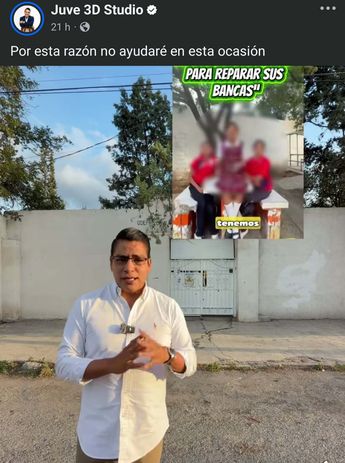 Las alumnas mostraron en redes las condiciones que presentan las estructuras de concreto. | Juve 3D Studio Facebook