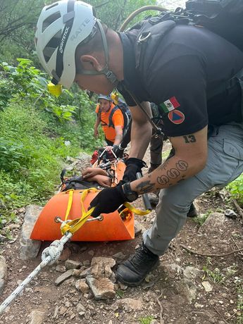Los tres amigos realizaron senderismo en el paraje por primera vez. | Cortesía