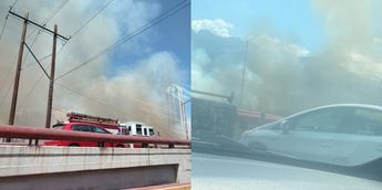 Incendio en Río Santa Catarina / Especial