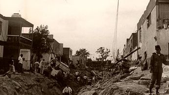 Vista de una de las calles afectadas el 22 de abril de 1992 en Guadalajara. | Foto: Canal Parlamentario del Congreso de Jalisco