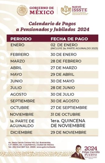 El nuevo calendario de pagos de pensiones sufrió una modificación | Cortesía ISSSTE