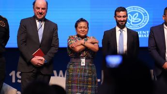 Rigoberta Menchú participó en el panel este jueves. | Luis Guerra