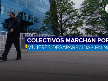 Marcha por desaparición de mujeres y hallazgo de cuerpo en Nuevo León. / Leonel Rocha