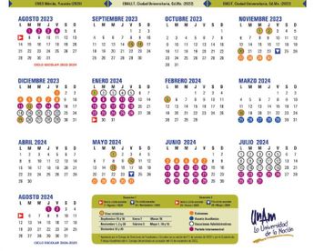 Calendario Escolar UNAM Plan Anual / DGAE UNAM