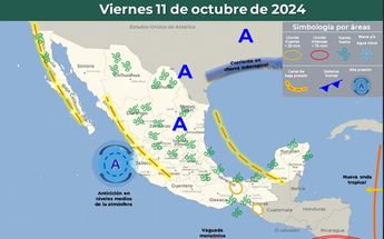 Clima en México viernes 11 de octubre