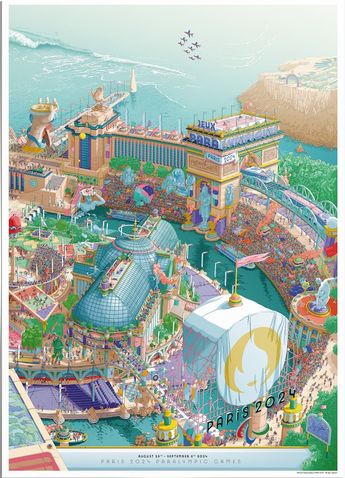 Póster oficial de los Juegos Olímpicos de París 2024 / Foto: Shop.Olympics