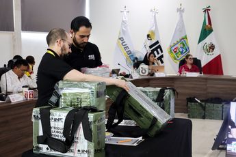 Personal del IEE realiza el cómputo supletorio de los votos que no se contaron en 20 municipios de Puebla / Agencia Es Imagen