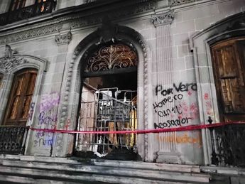 Daños en el Palacio de Gobierno. | Pamela Villanueva