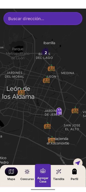 La app “Dulce Halloween” permite registrar tu propia casa si planeas repartir dulces. Foto: Captura de la App.