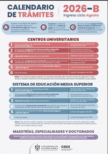 Si tu realizaste el registro correspondiente durante el mes de febrero, te compartimos fechas que pueden ser de importancia | UDG