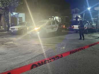 Autoridades acordonaron la escena del crimen en Linares, Nuevo León. | Ángel Mercado