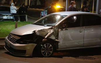 Auto impactado por tráiler / Enrique Luna