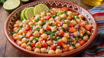 Los garbanzos son una fuente económica de proteína vegetal y muy rendidora. | Imagen temática creada con ChatGPT