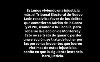 Mensaje Mariana Rodríguez