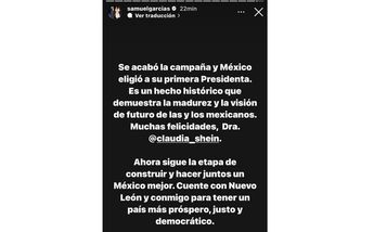Mensaje de Samuel García